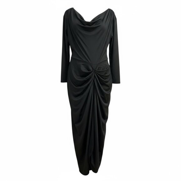 677 WOMENS 3XL BLACK RUCHED DRESS - Picture 1 of 1